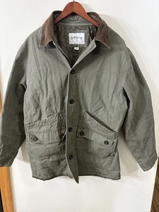 Orvis Field Barn Chore Quilt Lined Jacket Coat Corduroy Collar Green Men’s Large - Picture 1 of 18