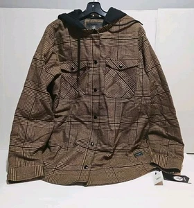 Volcom Men's Insulated Flannel Hooded Jacket Quilted Lined Size XL NWTS - Picture 1 of 10