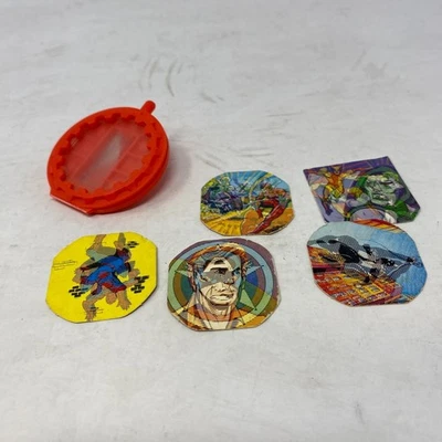 SOPORTE HOLOGRAMA De Colección Secret Wars Escudo Marvel Años 80 Naranja Arma Accesorio Parte Foto 1 de 3