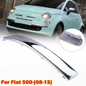 For Fiat 500 2007~15 Driver Side Chrome Front Bumper Upper Grill Moulding Trim - Picture 1 of 6