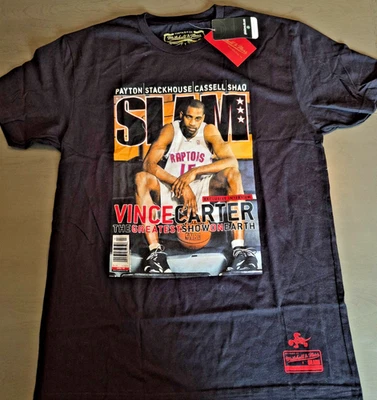 Mitchell & Ness Vince Carter Toronto Raptors Slam Cover Shirt Black Men’s Lg NWT - Image 1 of 2