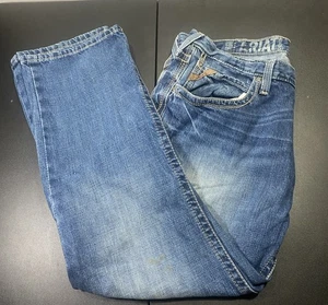 Ariat Denim Jeans 40x30 Distressed Cowboy Western Grunge - Picture 1 of 12