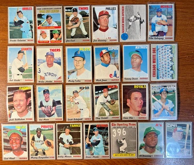 1970 年 Topps 棒球卡套装 (25) 名人堂 Brooks Robinson、R. Jackson、Tom Seaver — 第 1/2 张图片