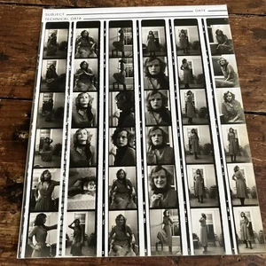 Vintage 1970s B&W Contact Sheet – Ilford HP5 – Dramatic Female Portrait Fashion - Picture 1 of 7