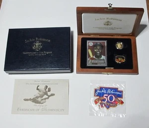 1997 U.S. Jackie Robinson 50th Anniversary Commemorative * Legacy Set * $5 Gold - Picture 1 of 17