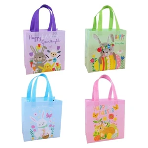 4 Pack Easters Gift Bags Charm Bags Easters Themed Decors Nonwoven Texture - Picture 1 of 8