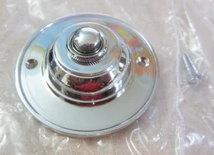 NEW 2-7/8" Round Solid Cast Brass Doorbell Button, Polished Chrome Finish - Picture 1 of 3
