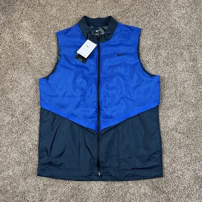 Nike Therma-FIT ADV Repel Golf Vest Men’s Large L Blue Full Zip FQ0447-478 NEW - Image 1 of 4