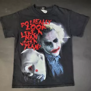 Camiseta De Colección The Dark Knight Joker Talla Pequeña Hombre Con Un Plan Y2K Horror - Imagen 1 de 8