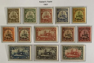Germany Colonies MARIANNA ISLANDS 1901 Yacht Set Mint Hinged - Picture 1 of 1