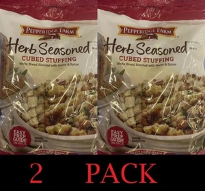 2x Pepperidge Farm HERB SEASONED CUBED STUFFING 12 oz Bag - 2 PACK - Picture 1 of 3