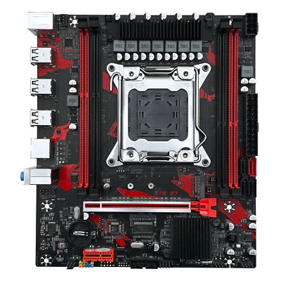 X79 Motherboard LGA 2011 DDR3 RAM Memory Support NVME/SATA M.2 PCI-E 3.0 SATA3.0 - Image 1 of 4