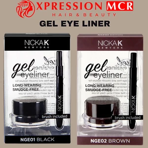 Nicka k Gel Delineador de Ojos Cepillo Sin Manchas Incluido Negro - Marrón Oscuro Vendedores del Reino Unido - Imagen 1 de 4