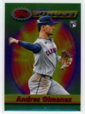 2021 Topps Finest Flashbacks Andres Gimenez RC Cleveland Indians #85 - Image 1 of 2