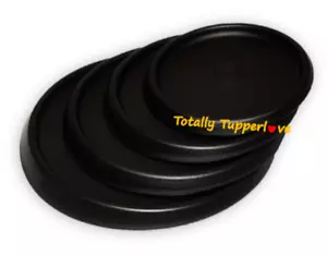 Juego completo de 4 sellos de bote Tupperware One-Touch REEMPLAZO negro nuevo estilo - Imagen 1 de 2