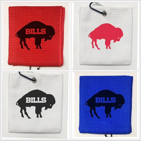 Buffalo Bills Golf Towel, 12 x 20, with carabiner Cover