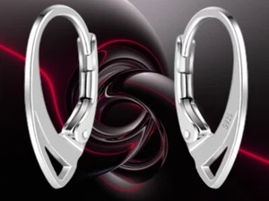 925 Stamped Silver Coated Leverback Jewellery Hooks - Picture 1 of 4