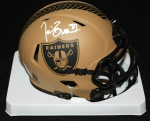 Tim Brown signed Salute to Service Mini Helmet, Raiders, Beckett BAS 1W811988 - Picture 1 of 3