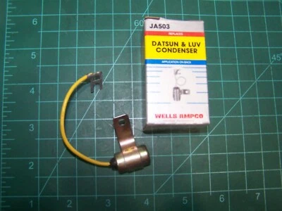 Wells JA503 Ignition Condenser Fits 1970-1973 Datsun, 1972-1973 Chevrolet Luv - Image 1 of 4