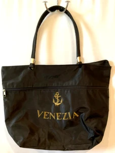 Venezia Weekend Tasche schwarz gold bestickt maritim Anker Doppelhenkel - Bild 1 von 11