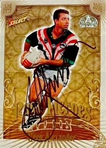 2008 Signed Centenary Past Heroes Greg Alexander Penrith Panthers Nrl Card - Picture 1 of 2