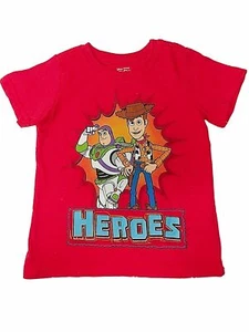 Toddler Boys Disney Toy Story T-Shirt Woody & Buzz Lightyear Heros Tee Shirt 2T - Picture 1 of 2