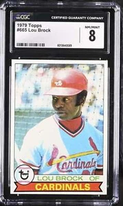 1979 TOPPS #665 LOU BROCK CGC 8 NM/MINT CARDINALS 2719 - Picture 1 of 2
