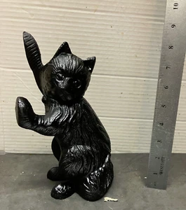 Cast Iron Standing Playful Kitten/Cat Door Stop 5 3/4 lbs/Bookend free shipping - Picture 1 of 6