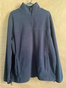Croft & Barrow blau Viertelreißverschluss Pullover Fleecejacke, Herren Größe Large - Bild 1 von 12
