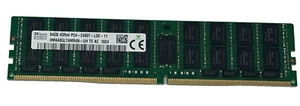 Hynix 64 GB 4DRx4 PC4-2400T LRDIMM DDR4-19200 ECC carico ridotto memoria server RAM - Foto 1 di 3