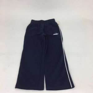 Puma Boys Sweatpants Navy Blue Elastic Waist Pull On Logo Sport Pants 6 New - Picture 1 of 11