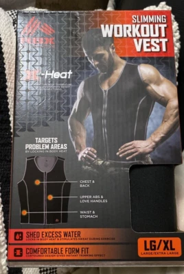 L/XL Slimming Workout Vest X-Heat Comfortable Form Fit  Shed Excess Weather - Image 1 of 4