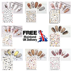 Nail Art Stickers Self-adhesive😽🐶Cats Kitten Dogs Puppy Cute Cartoon - Picture 1 of 14