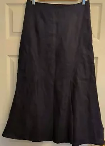Ladies Navy Per Una Linen Skirt M&S - Picture 1 of 11