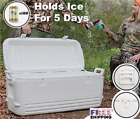 120 Qt. Extra Large Cooler Portable Insulated Ice Chest Beverage Cooler