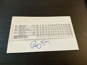 Signed 3x5 Index Card 2004 Angels Casey Kotchman - Picture 1 of 1