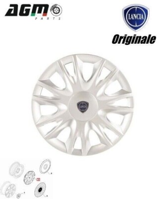 1 Original Lancia Ypsilon 15 Inch Wheel Cup Cover Elephant Lime Design 735607649
