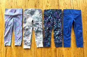 All In Motion 2 lavender, 2 blue leggings Girls xs, 4/5 - Picture 1 of 2