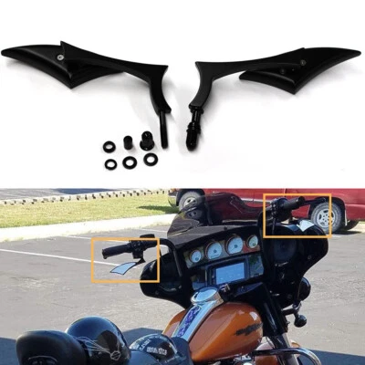 Espejos retrovisores laterales Blade para Harley Dyna Electra Glide Street Glide negros Foto 1 de 4