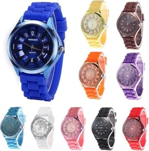 Orologio da polso uomo donna donna cinturino silicone quarzo colore gelatina sport ragazza regalo - Foto 1 di 27