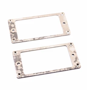 AGP ™ - Aged Chrome Flat Bottom Metal Humbucker Ring Set #12112333 - Picture 1 of 1