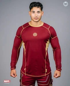 SUPERX IRON MAN Performance Long Sleeve Shirt - 2XL - Picture 1 of 2