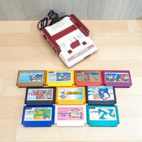 Nintendo Family Computer Famicom console with 10 Games Japanese NES HVC-001