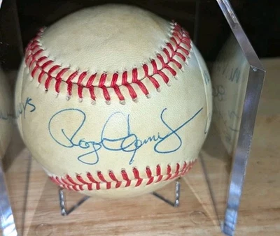 Roger Clemens Boston Red Sox Signed Rawlings OAL Ball MVP 86 Cy Young 86 87 JSA - Image 1 of 4