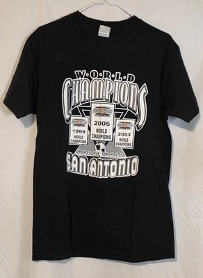 San Antonio Spurs 2005 World Champions Vintage Medium Black Shirt - Image 1 of 4