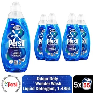 Persil Wonder Wash Liquid Detergent Bio Odour Defy 55 Washes 1.485 Litre, 5 Pack - Picture 1 of 10