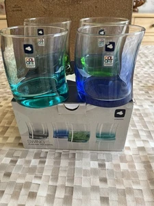 BEAND NUEVO Juego de 4 Vasos Vintage LEONARDO Color Turquesa Columpio - Imagen 1 de 13