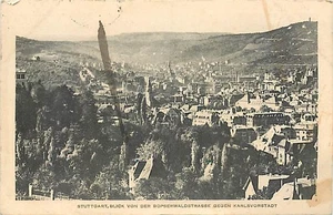 AK Stuttgart Blick v.d. Bopserwaldstrasse gegen Karlsvorstadt 1915 - Bild 1 von 2