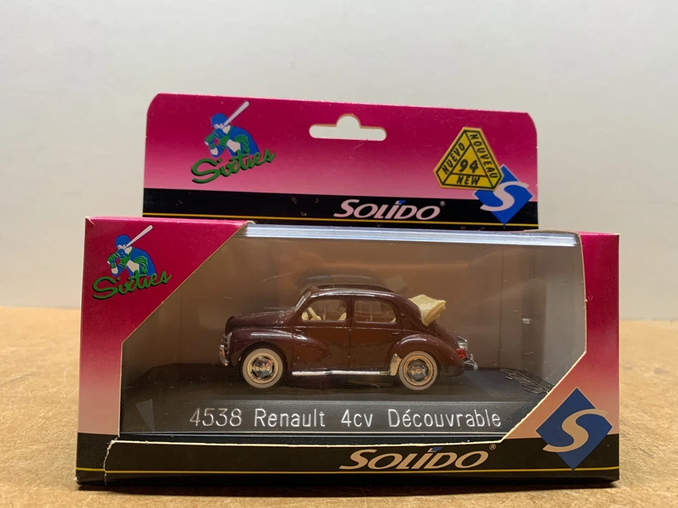 SOLIDO RENAULT 4CV DECOUVRABLE EN BOITE 1/43 N5 - Photo 1/4