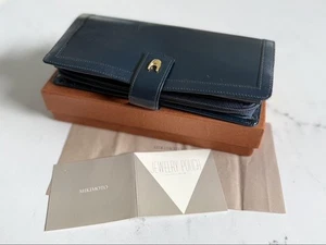 MIKIMOTO Leder Schmucketui Elegant Accessoire Etui Reise Aufbewahrungstasche E891 - Bild 1 von 9